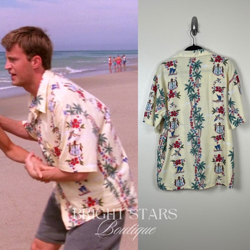 Extremely Rare Hawaiian Shirt ASO Chandler Bing Friends Matthew Perry Vintage - Picture 4 of 7